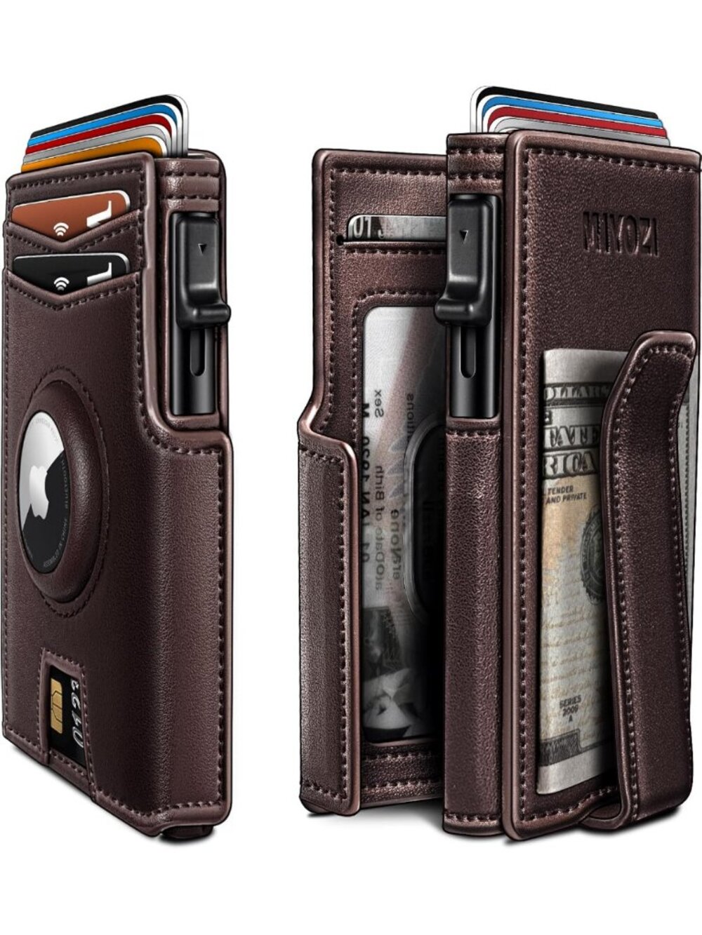 Slim RFID Blocking Wallet with Money Clip, Pop-Up Card Holder, Gift Box Included